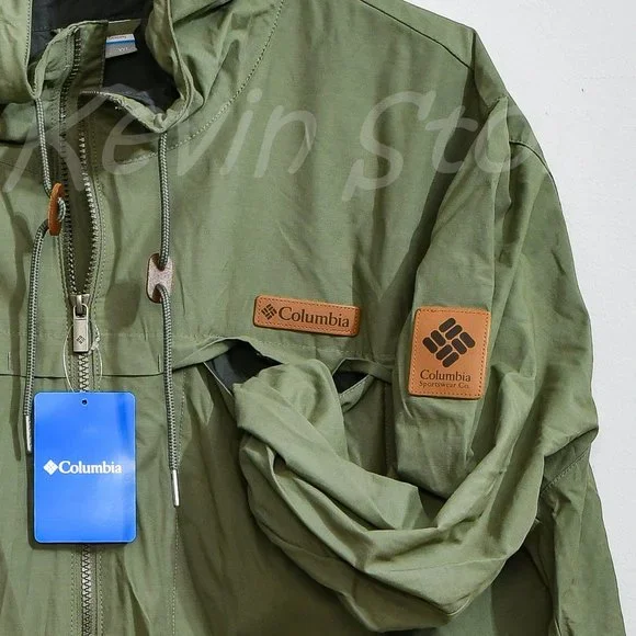 NWT Columbia Men's wheeler peak windbreaker green - Picture 4 of 10